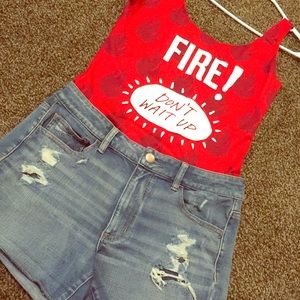 Forever 21 Taco Bell hot sauce inspired bodysuit